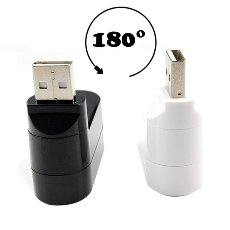 Mini Rotatable 3-Port USB Hub