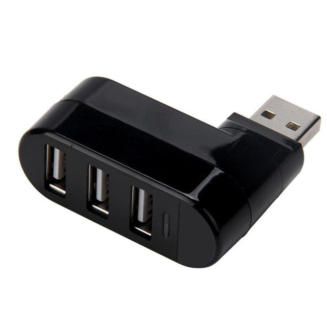 Mini Rotatable 3-Port USB Hub