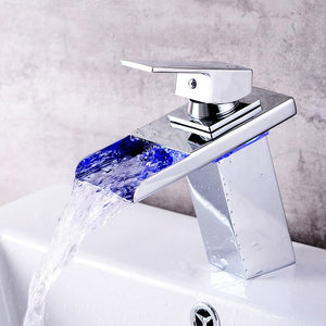 LUXURY TEMPERATURE SENSITIVE WATERFALL LED FAUCET